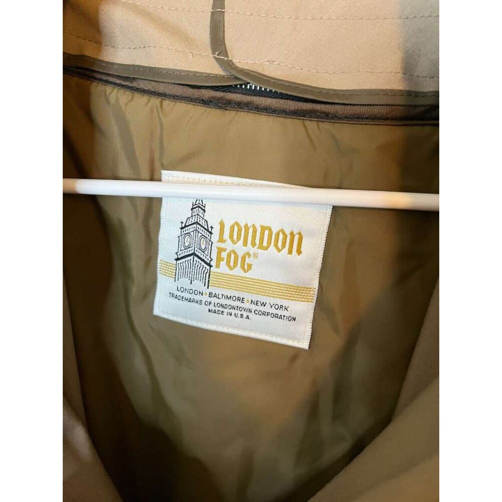 Vintage London Fog Trench Coat Mens 46 Long Beige Wamsutta Thinsulate Lined USA - Picture 7 of 8